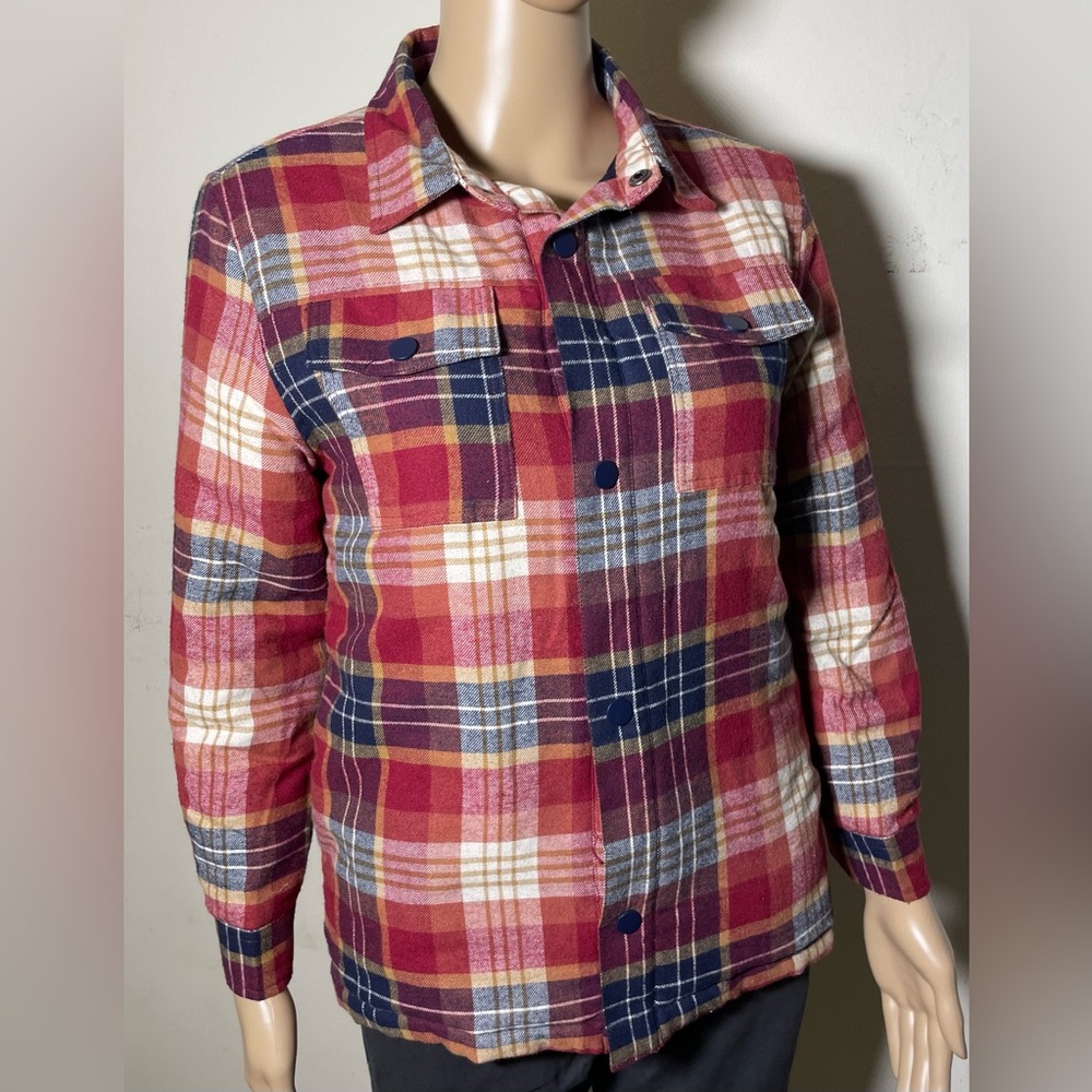 Sz L youth Plaid Button-Up Shirt jacket PSG collection 1958